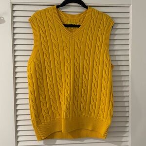 Golf Wang Cable Knit Yellow Sweater Vest